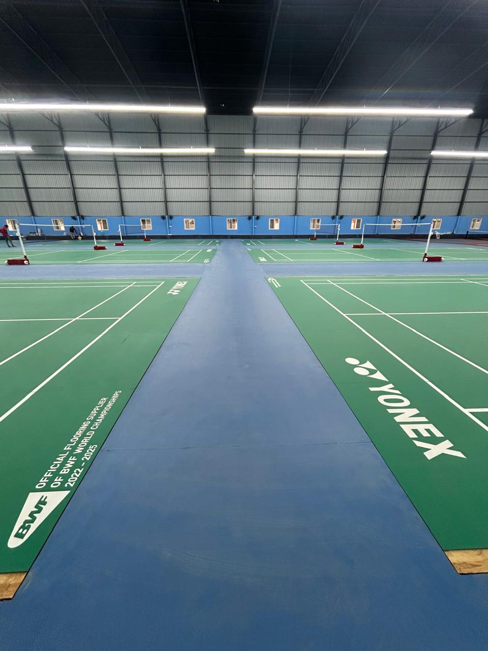 Yonex BWF certified badminton courts at C Sports